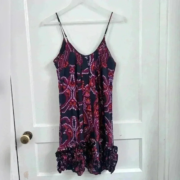 Haven Silk Floral Strapless Dress Formal Wedding Size Small Petite - Picture 3 of 3